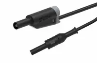 20A Silicone 4mm Stacking Shrouded to Straight Shrouded Banana Plug Test Lead